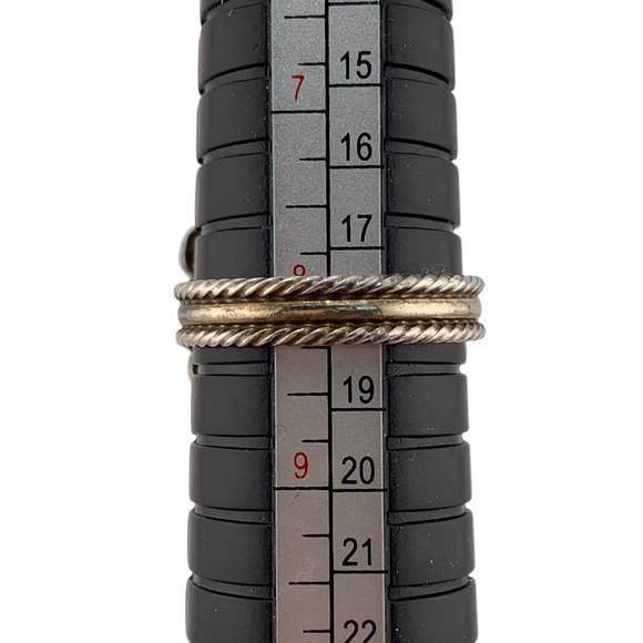 TURQUOISE NAVAJO RUNNING BEAR SIGNED STERLING SILVER RING VINTAGE SIZE 8.25 - Picture 13 of 13